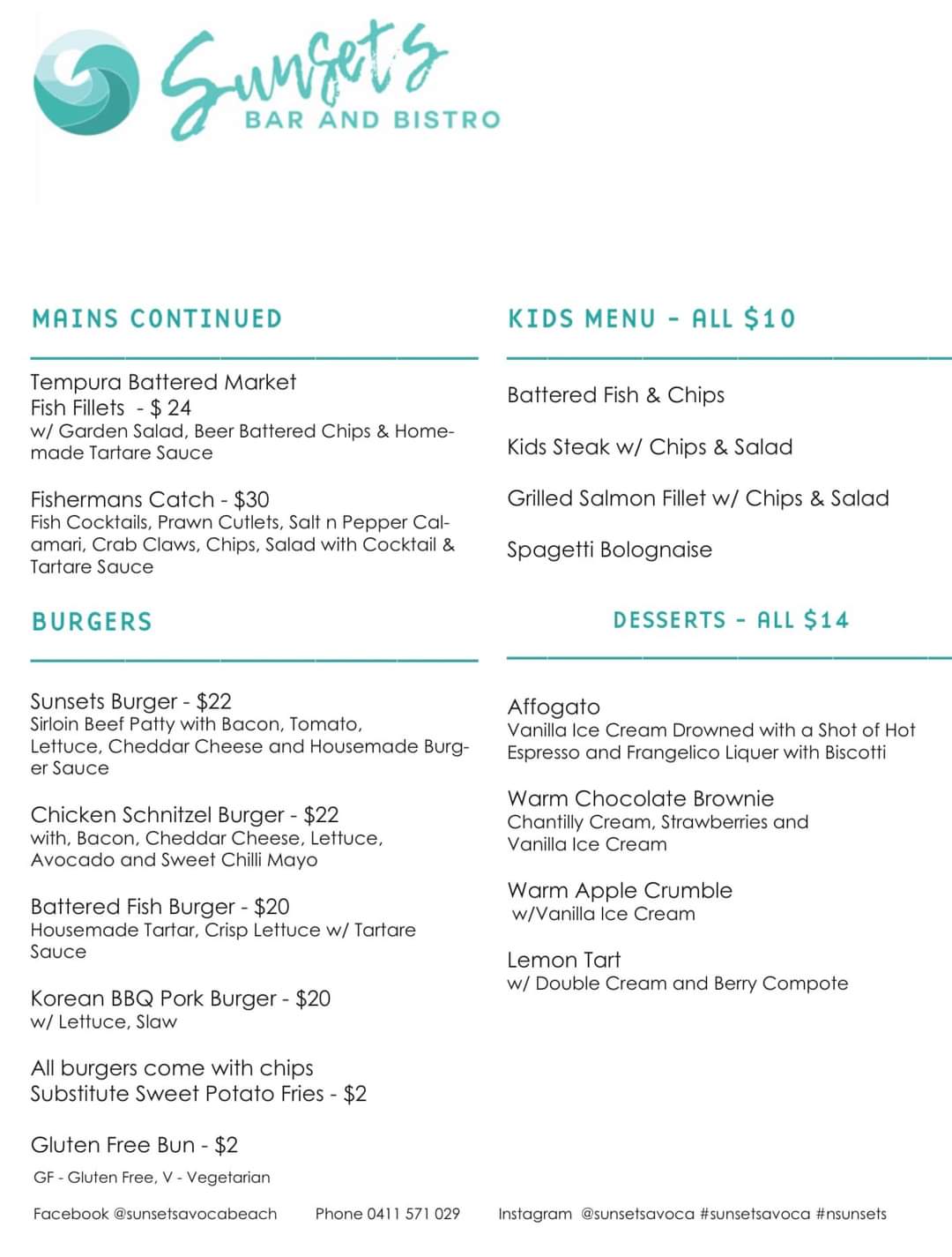 Sunsets Bistro Surf Club Avoca Beach Central Coast - NSW | OBZ Online Business Zone