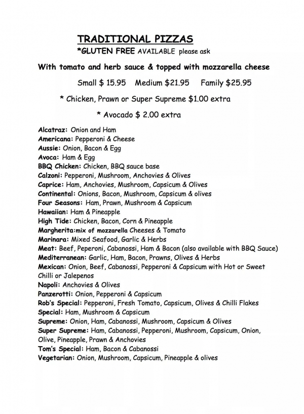 Avoca Beach Pizzeria & Pasta Avoca Beach Central Coast - NSW | OBZ Online Business Zone