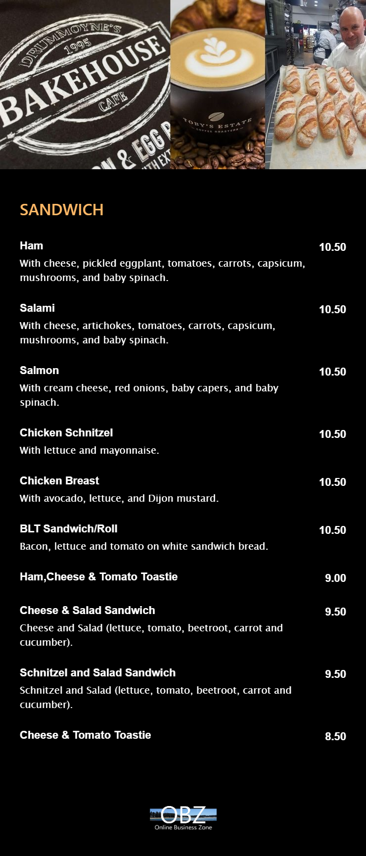 Drummoyne's Bakehouse Cafe Drummoyne Sydney Region - NSW | OBZ Online Business Zone