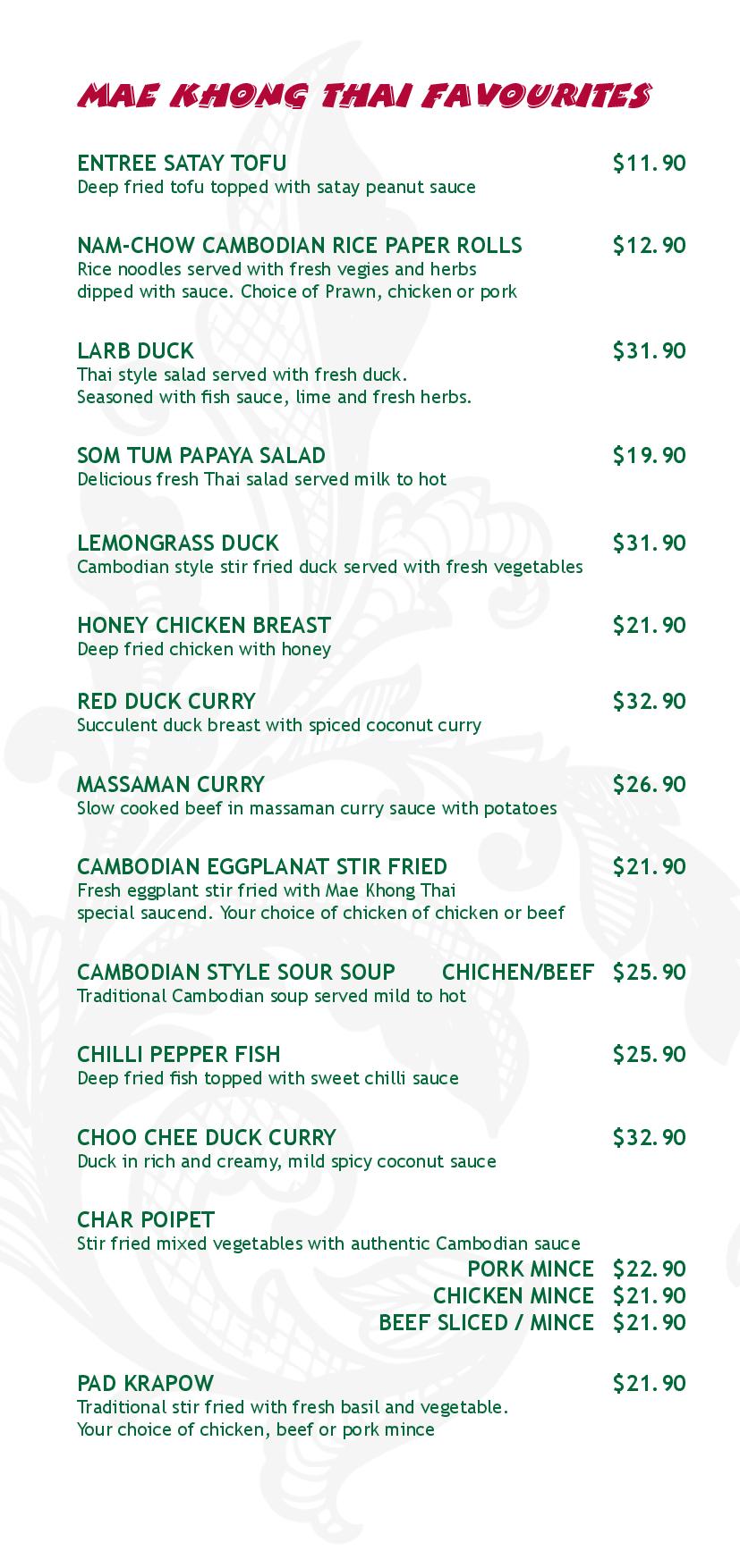Mae Khong Thai Bedford Perth Region - WA | OBZ Online Business Zone