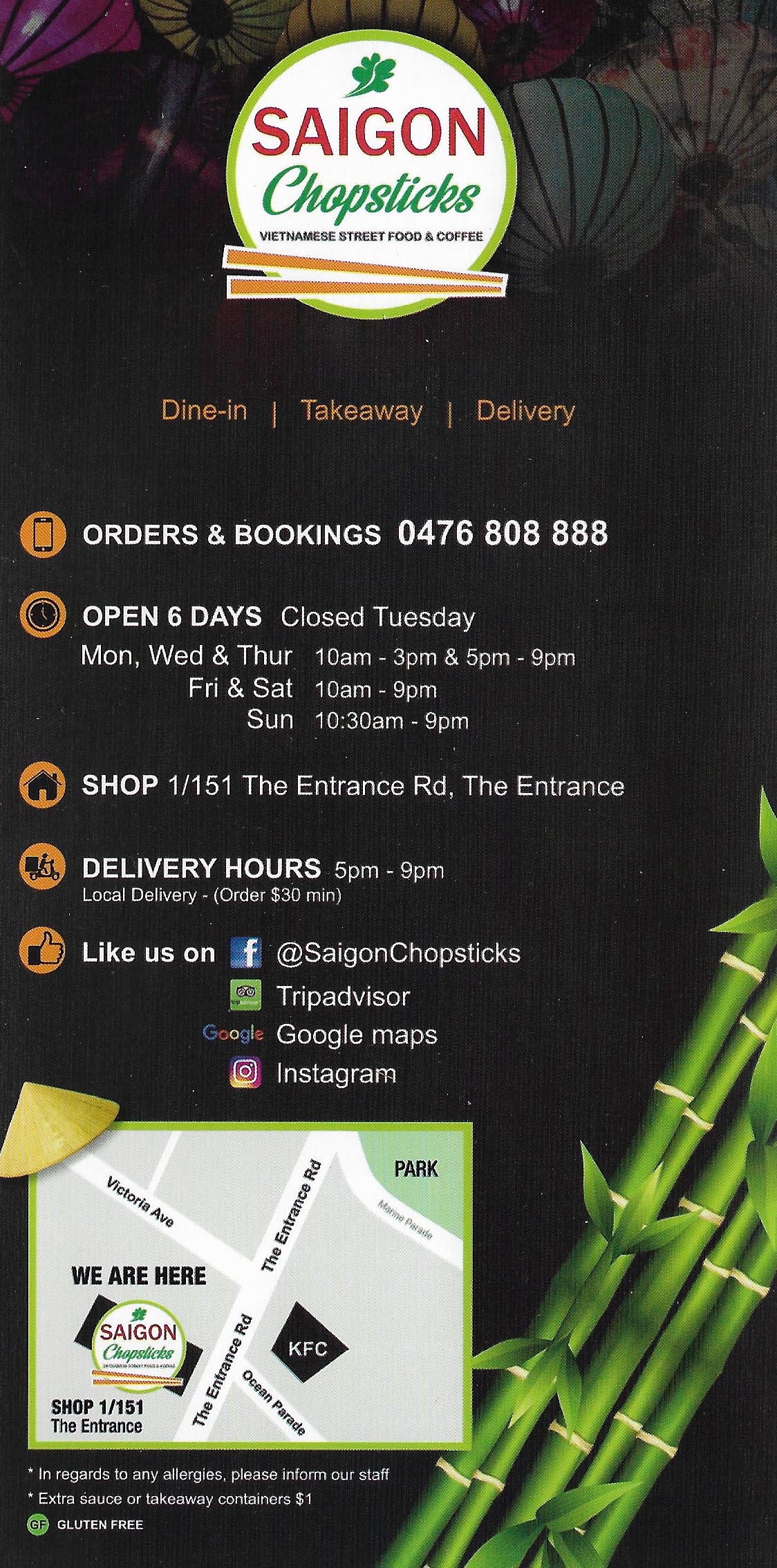 Saigon Chopsticks Vietnamese The Entrance Central Coast - NSW | OBZ Online Business Zone