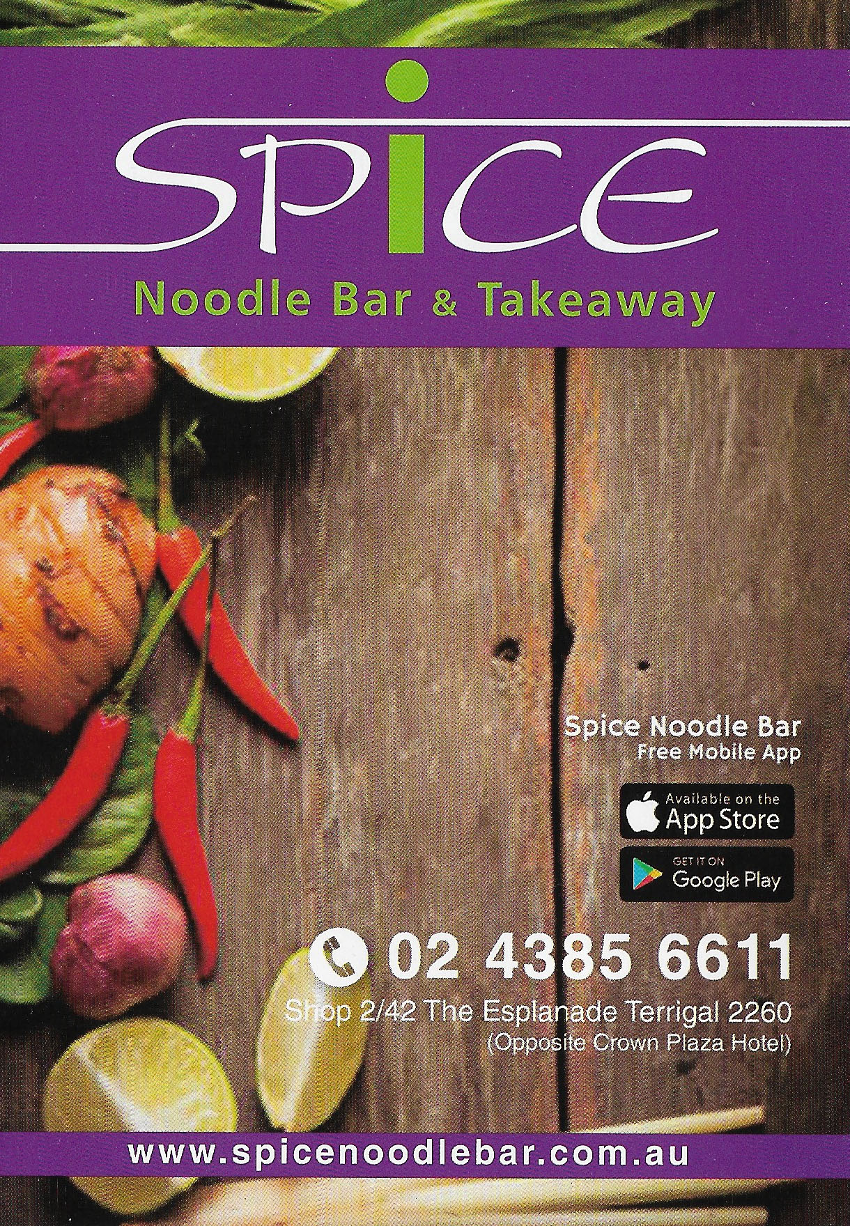 Spice Noodle Bar Terrigal Central Coast - NSW | OBZ Online Business Zone