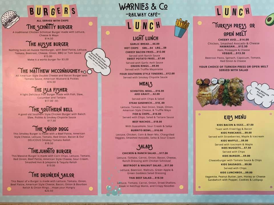 Warnies Railway Cafe Warnervale Central Coast - NSW | OBZ Online Business Zone